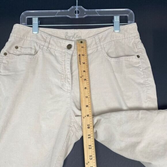 Boden Womens Pants Tan Size 8 Ankle Mid Rise  Stretch Cotton Blend Soft Comfort - Picture 4 of 15